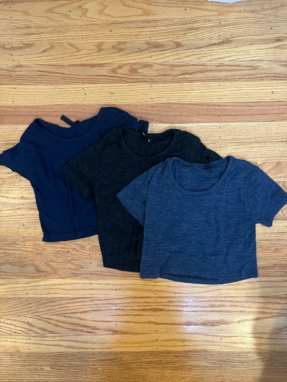H&M Women's Short Sleeve Tees - Navy, Charcoal, Heather Blue